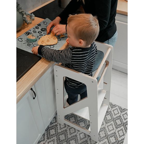 Montessori toranj za učenje Pola Scandi - bijeli