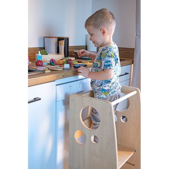 Montessori toranj za učenje Prstenovi dekor Woody