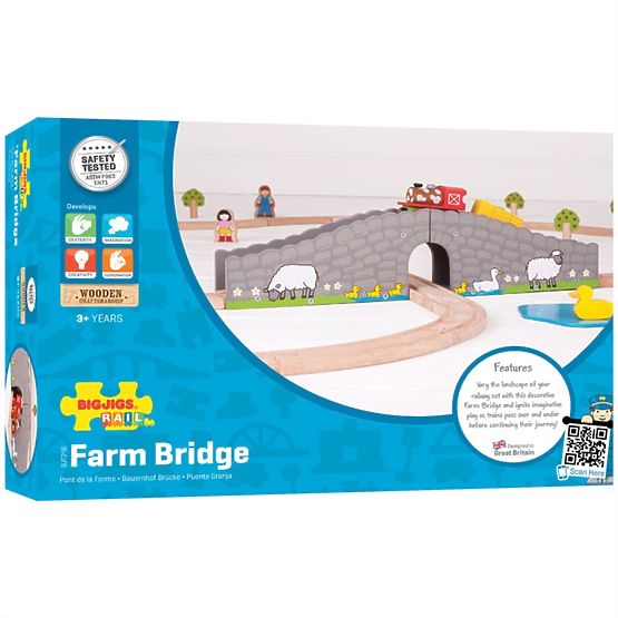Most Bigjigs Rail Farm s tunelom