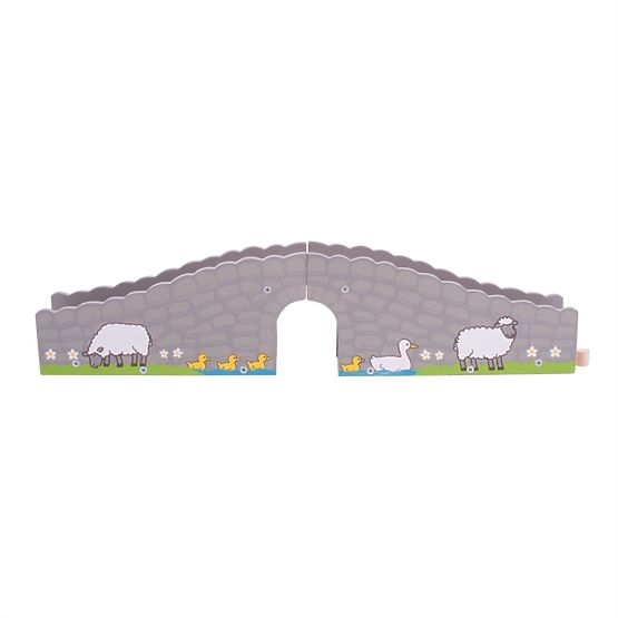 Most Bigjigs Rail Farm s tunelom