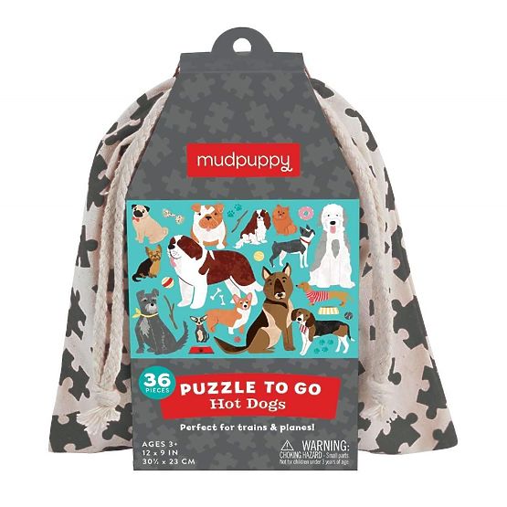 Mudpuppy Puzzle Psi u platnenoj vrećici 36 dijelova