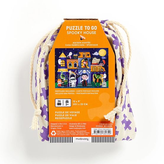 Mudpuppy Puzzle Ukleta kuća u platnenoj vrećici 36 dijelova