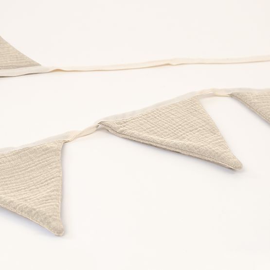 Mušelinska girlanda Ourbaby - ecru