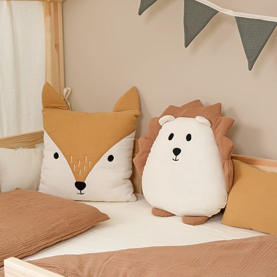 Mušelinski jastučić Ourbaby 38x35 cm - Jež