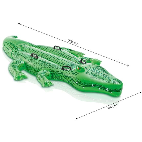 Nafukajući krokodil madrac za plivanje s ručkama 203x114 cm INTEX 58562