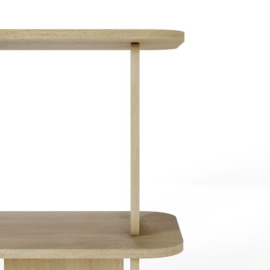 Niska polica Tulumo, zaobljena, Hrast Cremona Torro