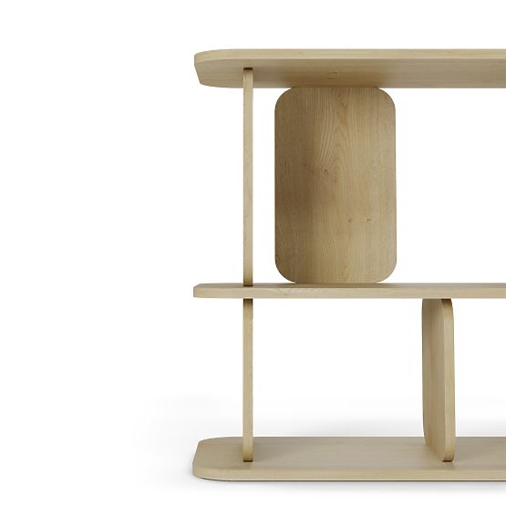 Niska polica Tulumo, zaobljena, Hrast Cremona Torro