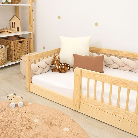 Niski krevet za djecu Montessori Ourbaby Plus - prirodni