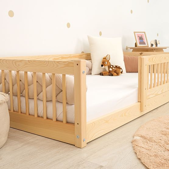 Niski krevet za djecu Montessori Ourbaby Plus - prirodni