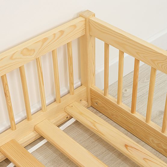Niski krevet za djecu Montessori Ourbaby Plus - prirodni