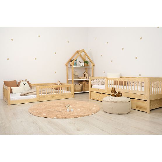Niski krevet za djecu Montessori Ourbaby Plus - prirodni