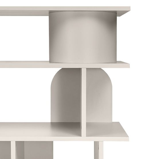 Niski regal Rangali, kašmir, zaobljen