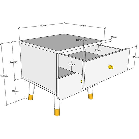 Noćni ormarić Billy - maslinasto zelena