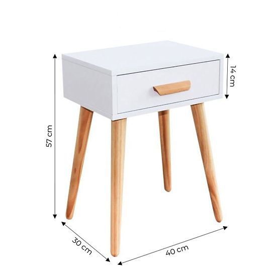 Noćni ormarić s ladicom LANA