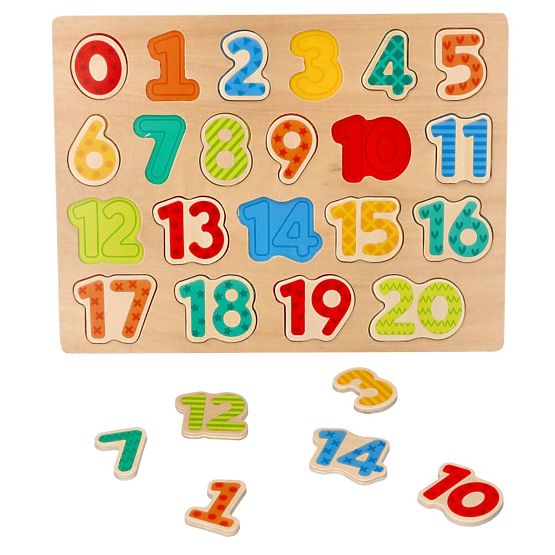 Nove drvene puzzle brojevi - slagalica