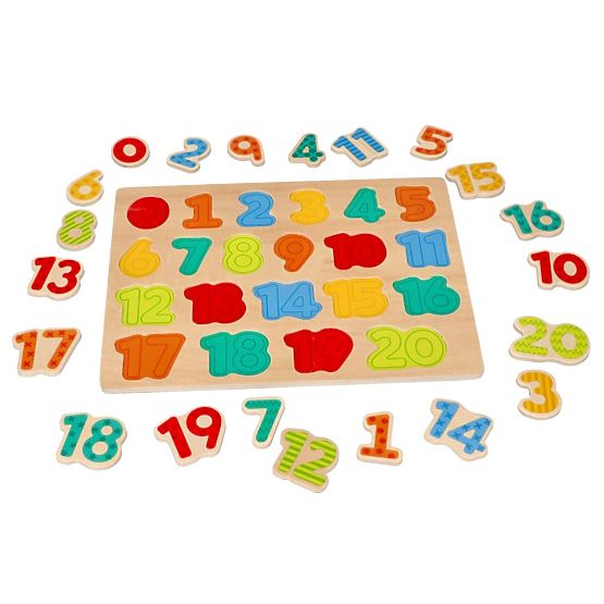 Nove drvene puzzle brojevi - slagalica