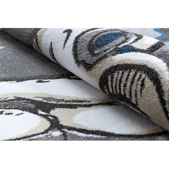 Okrugli tepih PETIT SLONIĆ, ZVIJEZDE, sivi