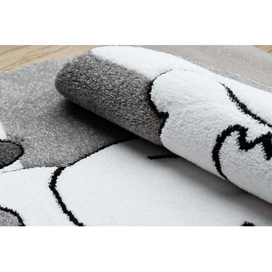 Okrugli tepih PETIT ŠTENE, sivi