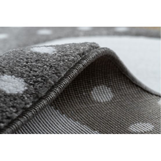 Okrugli tepih PETIT - Zec - sivo-bijeli