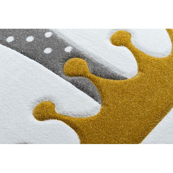 Okrugli tepih PETIT - Zec - sivo-bijeli