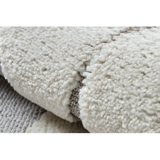 Okrugli tepih YOYO EY81 sivo / bijelo - Medvjed, planine za djecu, strukturni, senzorički Resice