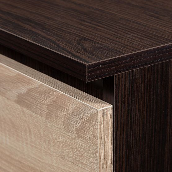ORMAR S 90 cm 2 VRATA 2 LADICE 2 OGLEDALA PK WENGE / SONOMA