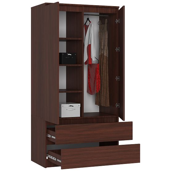 ORMAR S 90 cm 2 VRATA 2 LADICE PK WENGE