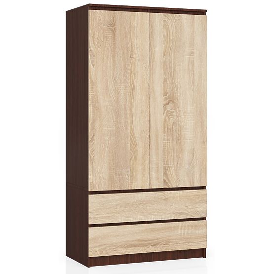 ORMAR S 90 cm 2 VRATA 2 LADICE PK WENGE / SONOMA