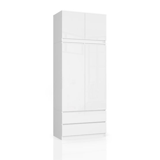 ORMAR S NADGRADNJOM S90 2D 2SZ CLP PK BIJELI SJAJ