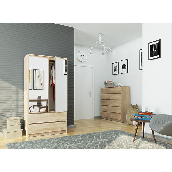 ORMAR S90 2D 2SZ 2 ZRCALO CLP PK SONOMA