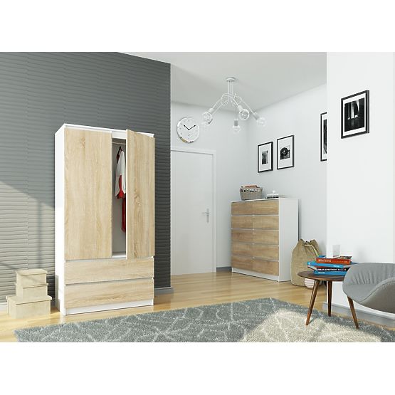ORMAR S90 2D 2SZ CLP PK BIJELA / SONOMA