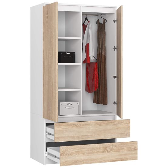 ORMAR S90 2D 2SZ CLP PK BIJELA / SONOMA