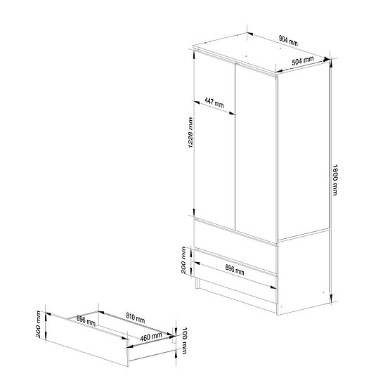 ORMAR S90 2D 2SZ CLP PK GRAFIT SIVA