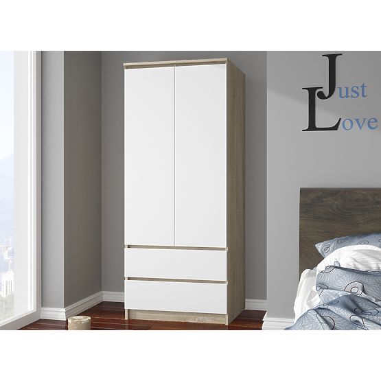 ORMAR S90 2D 2SZ CLP PK SONOMA / BIJELA