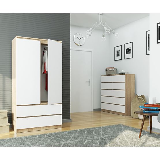 ORMAR S90 2D 2SZ CLP PK SONOMA / BIJELA