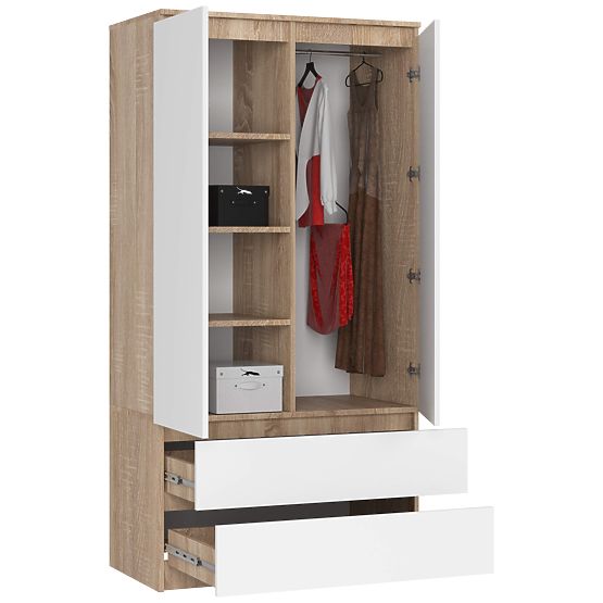 ORMAR S90 2D 2SZ CLP PK SONOMA / BIJELA