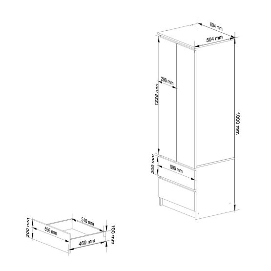 ORMAR STAR S60 2D 2SZ PK GRAFIT SIVA