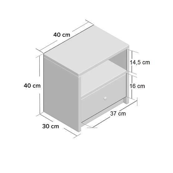 Ourbaby dětský noční stolek - zeleno-bílý
