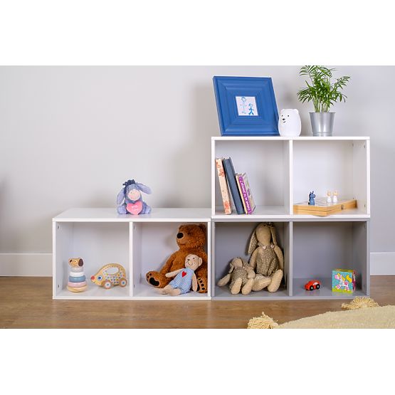 Ourbaby - Dječji regalni sustav 3u1 - bijelo-sivi