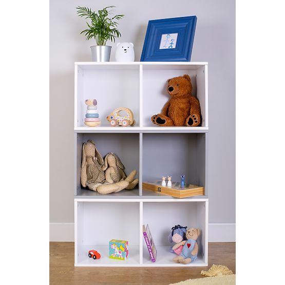 Ourbaby - Dječji regalni sustav 3u1 - bijelo-sivi
