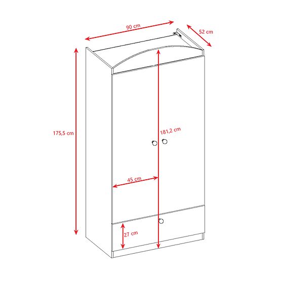Ourbaby ormar - ružičasto-bijeli