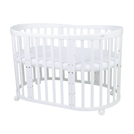 Ovalni rastući krevetić Ruby 7u1 PLUS - bijeli