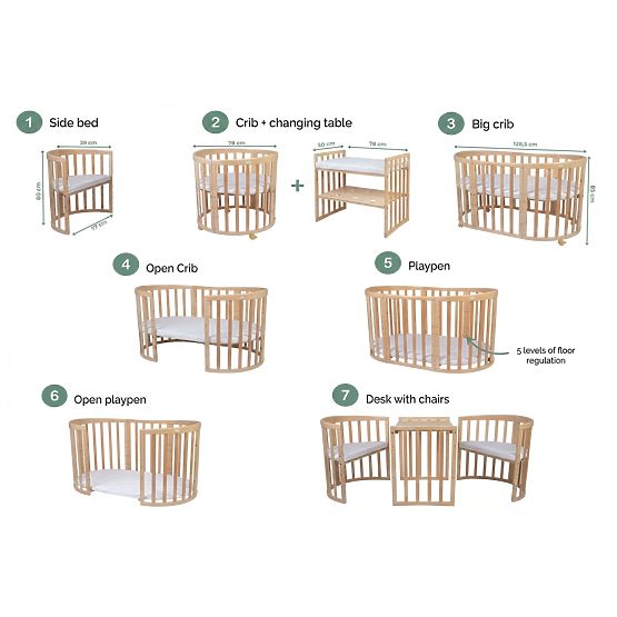 Ovalna gredica za uzgoj Ruby 7 u 1 PLUS - prirodna