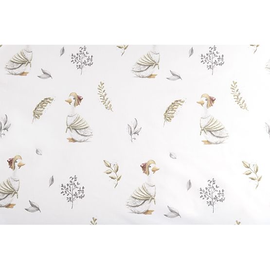 Pamučna plahta s gumom - Guske (120x60 cm)