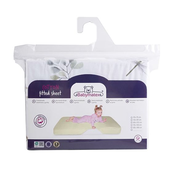 Pamučna plahta s gumom - Vretenca (140x70 cm)