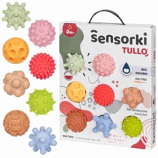 PASTELNE Senzorne Loptice Tullo - 8 loptica bez otvora