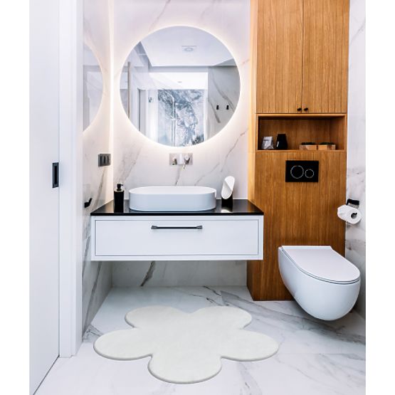 Perivi tepih SHAPE 3106 Cvijet Shaggy - plišani, protuklizni u boji slonovače