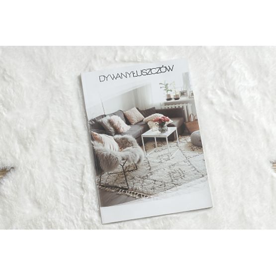 Perivi tepih SHAPE 3106 Cvijet Shaggy - plišani, protuklizni u boji slonovače