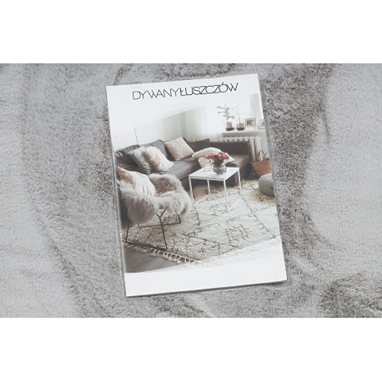 Perivi tepih SHAPE 3146 Medvjedić Shaggy - sivi plišani, protuklizni