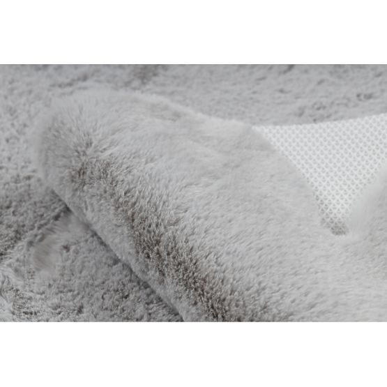 Perivi tepih SHAPE 3146 Medvjedić Shaggy - sivi plišani, protuklizni